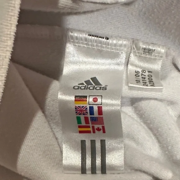 Adidas White gold and Green Track Jacket with gold hardware & Stars and zippers - Picture 9 of 10